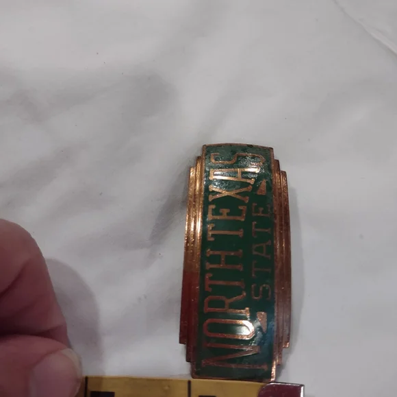 Vintage Jenkins North Texas State University belt buckle